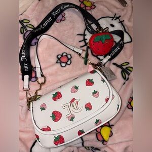 juicy couture sweet n juicy strawberry flap purse